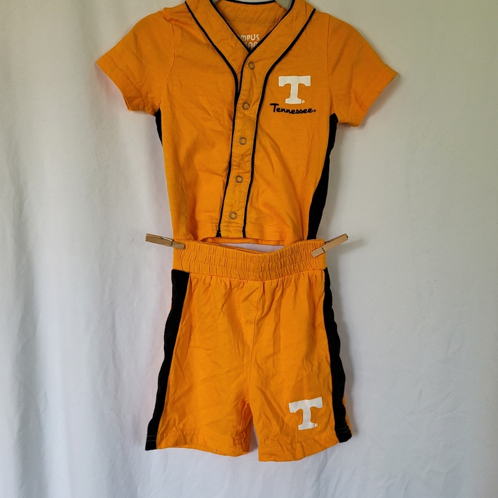Campus Heritage Kids Tennessee Orange 3-6 Month Shirt and Shorts outfit
